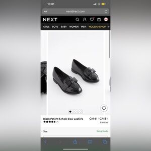 Black Patent Loafers for kids.